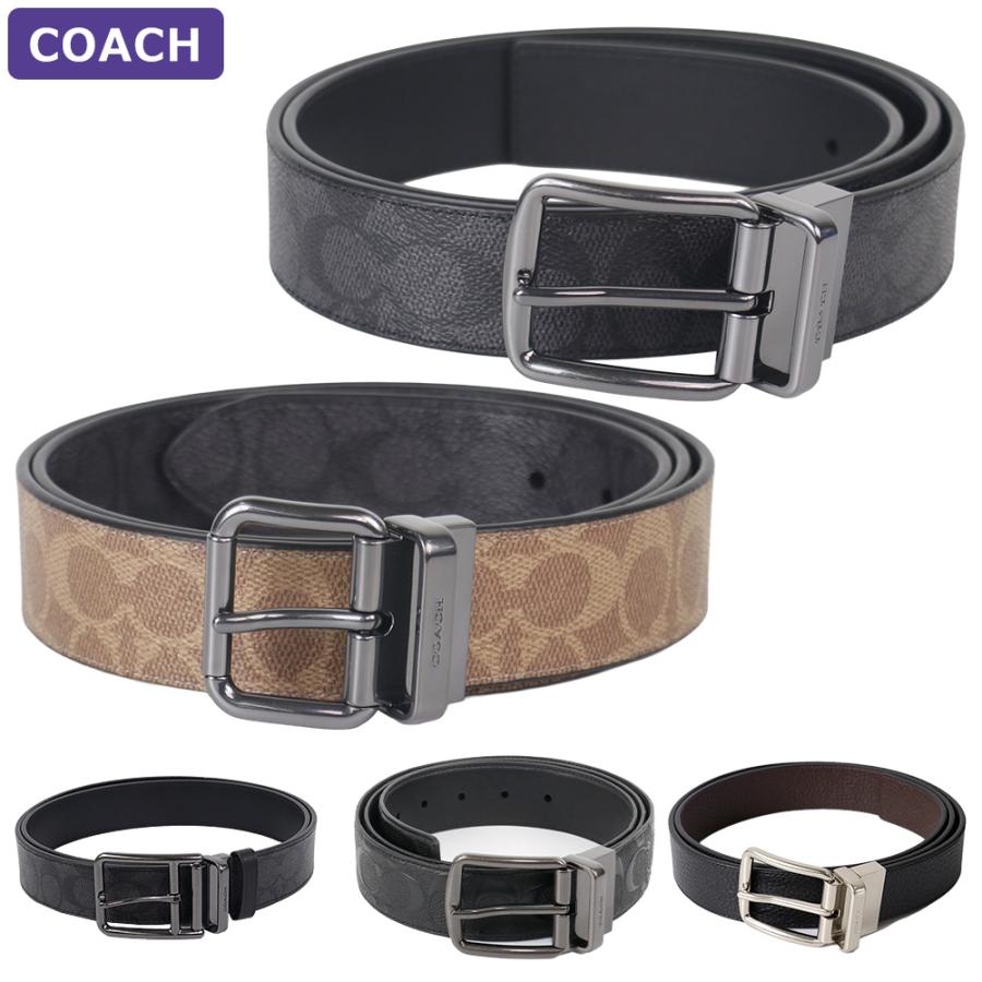 ✨️新品未使用✨️COACH リバーシブルレザーベルト COACH（コーチ） ベルト メンズ 本革 ビジネス シグネチャー