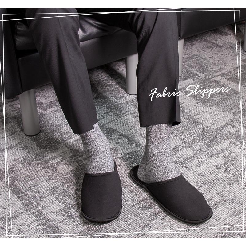 携帯 スリッパ 薄型 メンズ レディース 黒 フラットタイプ 上履き 合皮 レザー ファブリック 生地 ルームシューズ ポーチ 洗える 衝撃吸収 室内履き「meru」 | Smatabi | 13