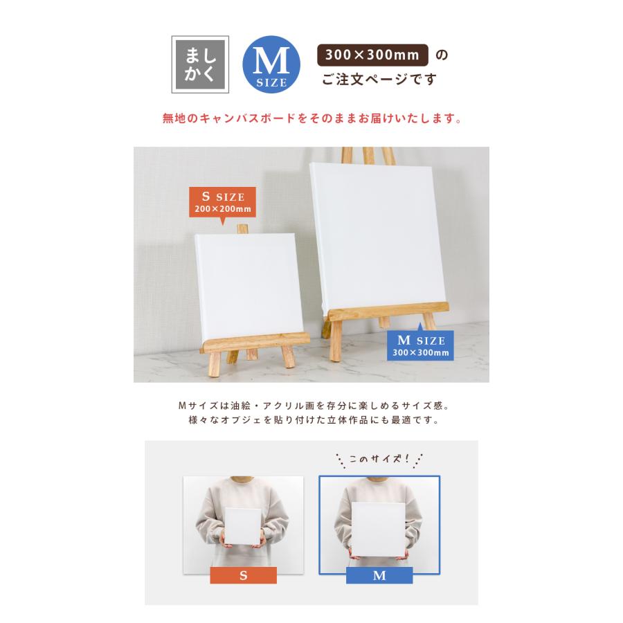 キャンバスボード 10枚セット 30cm×30cm 中目 張りキャンバス Mサイズ