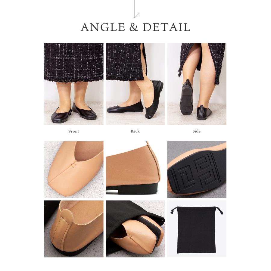 携帯スリッパ レディース メンズ 折らない かかと付き スリッパ かかと踏める 収納バッグ付 軽量撥水 Vカット パンプス風 バブーシュ 美脚魅せヒール [meru] | Smatabi | 22