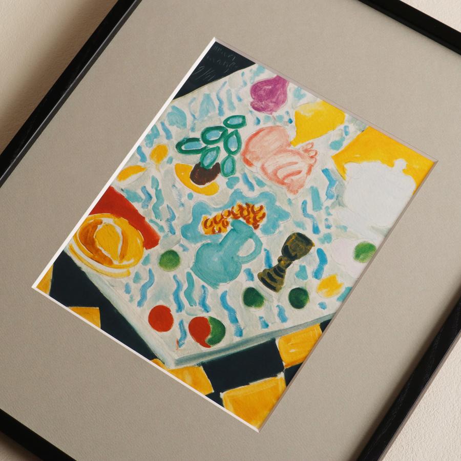 アンリ・マティス 「緑色の大理石のテーブルと静物」アートポスター