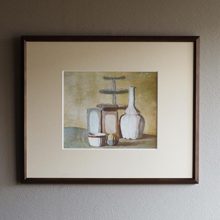 ジョルジョ・モランディの手紙 ジョルジョ・モランディ 「静物 1948」アートポスター（フレーム付き