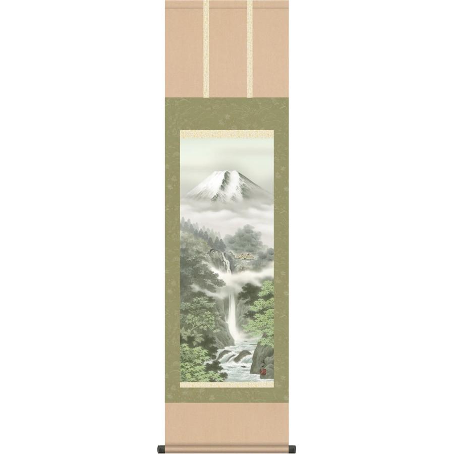 春夏新色 掛け軸 富士山水画 掛軸 富峰渓谷 伊藤渓山 尺三 床の間 和室 オシャレ モダン 高級 表装 日本製 インテリア 壁飾り 格安 全ての Www Kingfishswimming Com