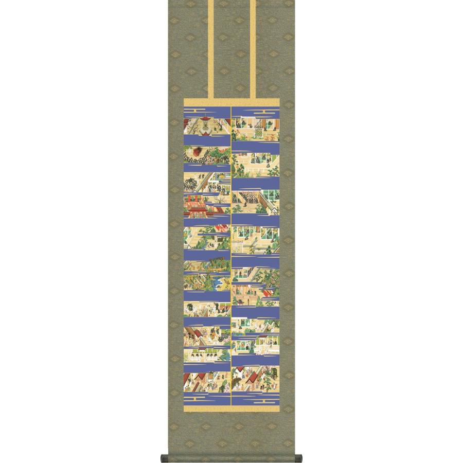 仏画掛け軸-親鸞聖人御絵伝/山村観峰(尺三)床の間 有難い 掛軸 浄土真宗 モダン おしゃれ 高品質 高級 日本製 壁飾り幅44.5×高さ164cm