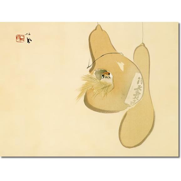 大人女性の 掛け軸 高精細巧芸画 掛軸 竹内栖鳳 すずめのお宿 尺五横 日本画 インテリア Kz2g9 043 複製 和モダン かわいい スズメ 鳥 その他 Labelians Fr