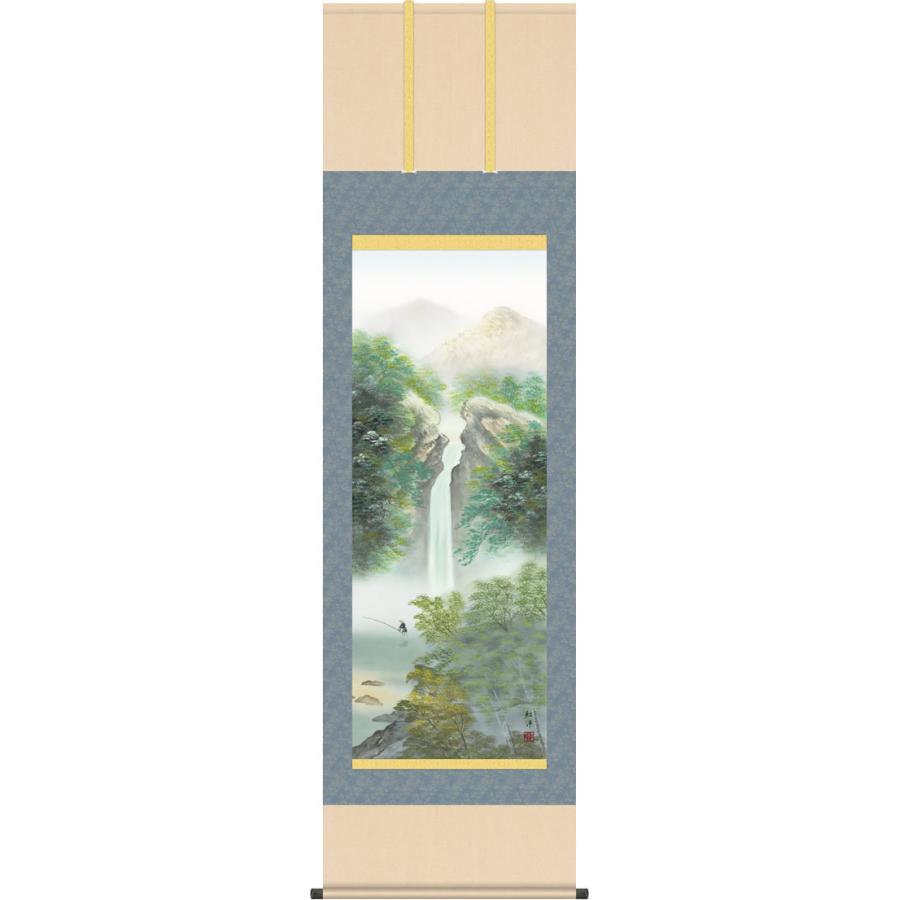 掛軸 掛け軸 新緑清瀧 田口紅洋 尺五 表装 床の間 おしゃれ モダン しんりょくせいりゅう 3b4 19b 掛け軸のほなこてyahoo 店 通販 Yahoo ショッピング