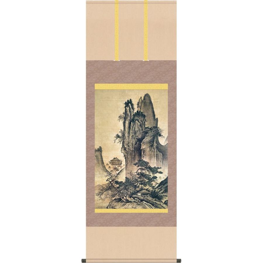 掛け軸-四季山水図(春)/雪舟(尺五立) 水墨山水画 床の間 和室 掛け軸-四季山水図(春)/雪舟(尺五立) 水墨山水画 床の間 和室