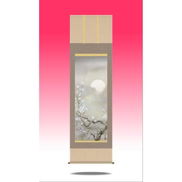 掛軸 掛け軸-宵桜/吉井蘭月 花鳥掛軸送料無料(尺五)春用掛け軸 床の間