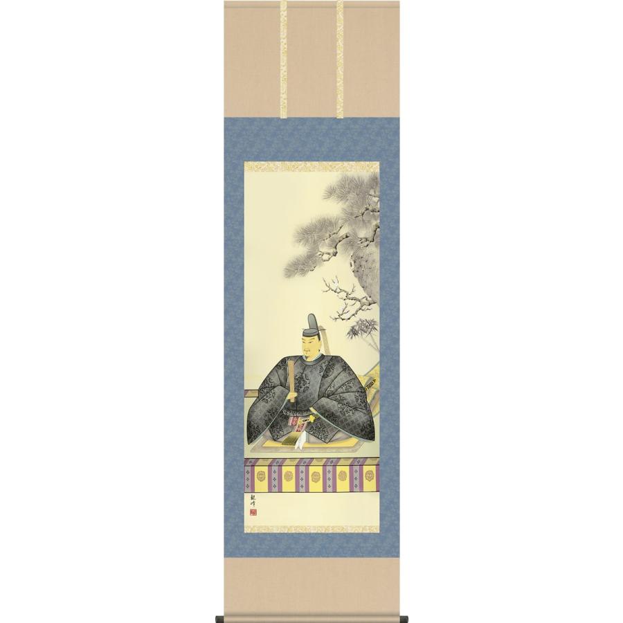 掛軸 掛け軸-天神/山村観峰 おめでたい掛軸送料無料(尺五 桐箱)学問の神様祝賀用掛軸 合格 床の間 和室 飾る 正月 お洒落 モダン幅54.5×高さ190cm