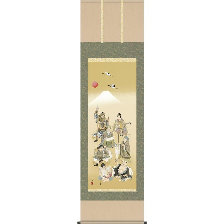 掛軸 掛け軸 七福神 緒方葉水 おめでたい掛軸送料無料 尺五 桐箱 祝賀用掛軸 床の間 和室 飾る 正月 お洒落 モダン D1 0 掛け軸のほなこてyahoo 店 通販 Yahoo ショッピング