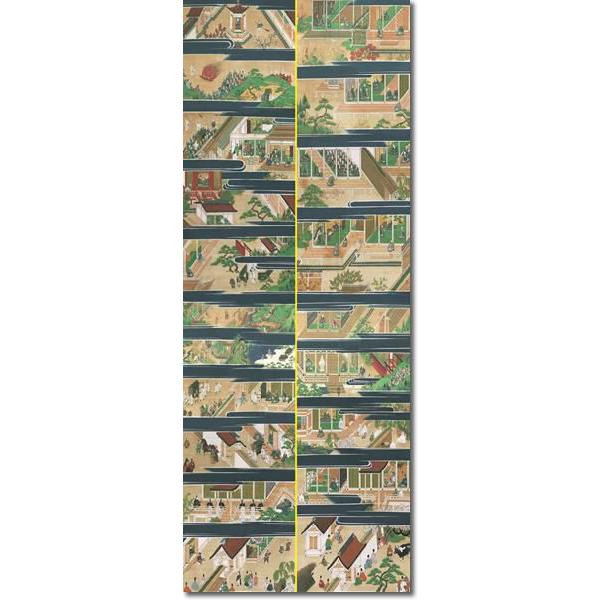 真作】掛軸 親鸞聖人石枕図 塔多曽画 雪の峠に佇む