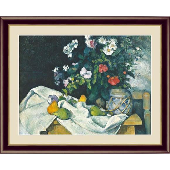 F6 世界の名画額 花と果物のある静物 セザンヌ 有名美術館 レプリカ モダン インテリア 壁掛け 階段飾り 送料無料 G4 Bm065 掛け軸のほなこてyahoo 店 通販 Yahoo ショッピング