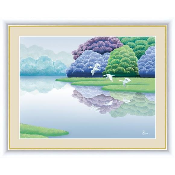 F6 森と湖のある風景絵額 湖畔早春 竹内凛子 アート インテリア 安らぎ 潤い 壁掛け 送料無料 G4 Ca003 掛け軸のほなこてyahoo 店 通販 Yahoo ショッピング