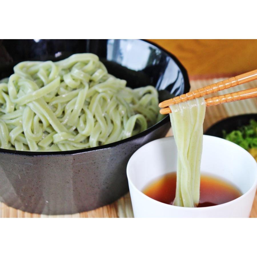 半生ざるうどん　お取り寄せ　専用めんつゆ付　4人前セット　王様の野菜　モロヘイヤ入り　平打ちうどん麺  つるつる食感　ざる饂飩　保存食お試しグルメ｜honba-kyusyu｜03