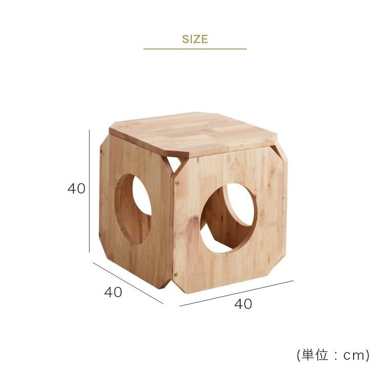 ペットベンチ S 猫 ベンチ 木製 家具 ネコ用 家 椅子 インテリア おしゃれ 天然木 スツール 箱 組み合わせ 隠れ家 ナチュラルシグネチャー C｜honda-2｜11