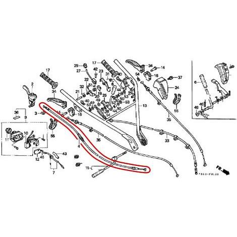 ホンダ（HONDA） ホンダ耕運機 スロットルワイヤー17910-734-010 対応 