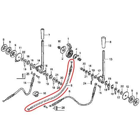 ホンダ（HONDA） ホンダ除雪機純正パーツ スロットルケーブル 対応機種