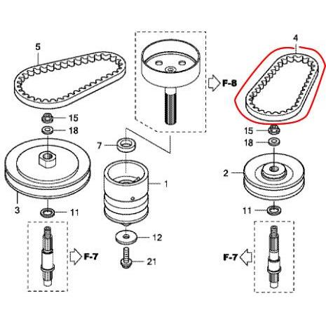 ホンダ（HONDA） ホンダ除雪機純正パーツ 走行ベルト Vベルト 対応機種