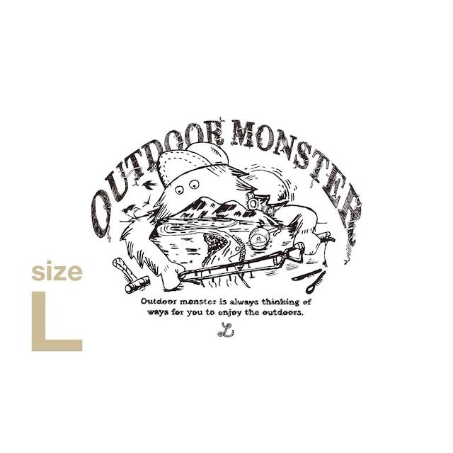 LALPHA ラルファ アウトドアモンスター転写ステッカーL BK OM-200BK