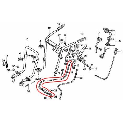 ホンダ（HONDA） ホンダ除雪機純正パーツ メインクラッチケーブル 対応