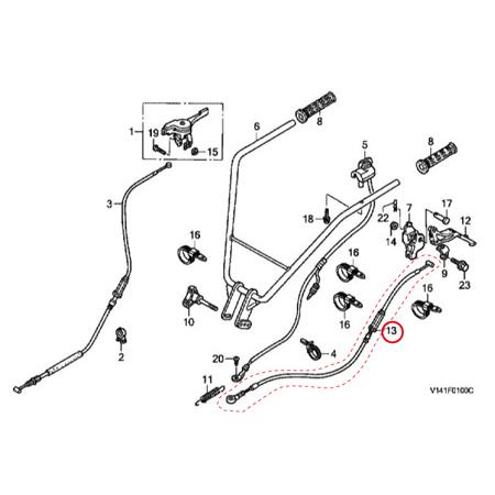 ホンダ（HONDA） 耕運機 メインクラッチワイヤー54510-V14-003 対応