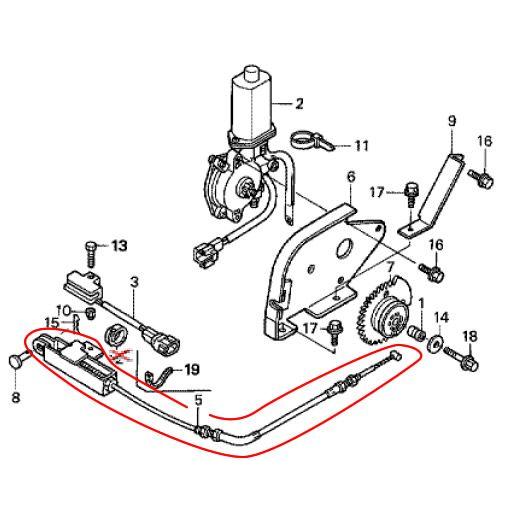 ホンダ（HONDA） ホンダ除雪機純正パーツ オーガクラッチケーブル 対応