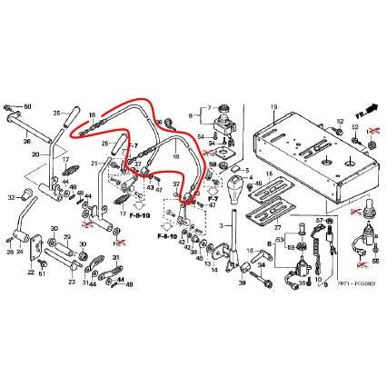 ホンダ（HONDA） ホンダ除雪機純正パーツ サイドクラッチケーブル 対応