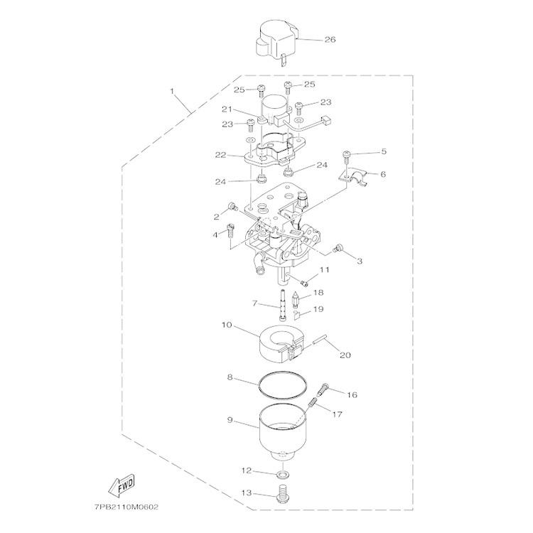 ヤマハ発電機　キャブレター ASSY 【7PB-E4101-00】　YAMAHA　CARBURETOR｜honda-walk