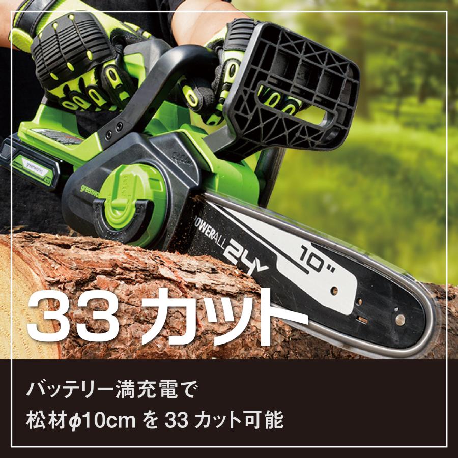 772 充電式高枝切り電動チェーンソー Greenworks グリーンワークス PSG302 中古品 Amazon | Greenworks(グリーンワークス) 24V充電式電動チェーンソー
