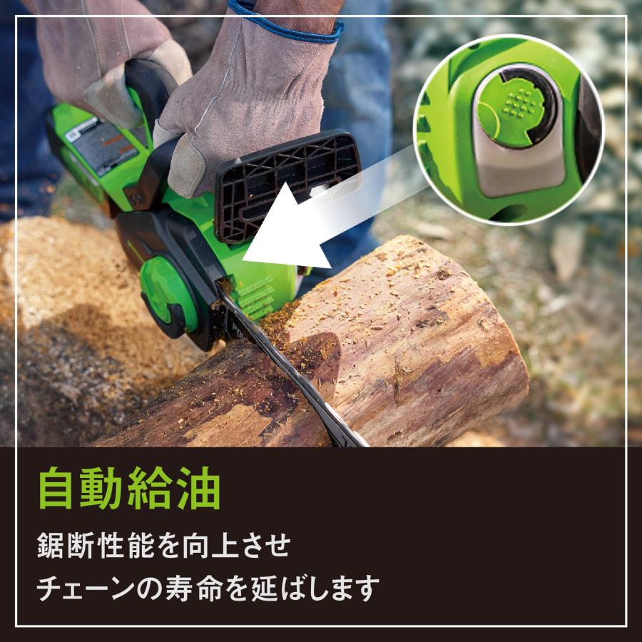 Greenworks グリーンワークス 24V コードレスチェーンソー 250mmバー 