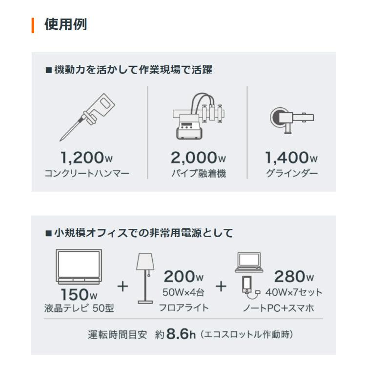 ホンダ FI インバーター 発電機 EU26IJ 送料無料 家庭用 防災 アプリ対応｜honda-walk｜05