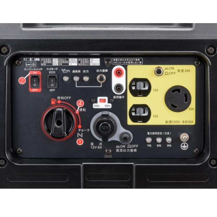 工進（KOSHIN） 発電機 家庭用 インバーター GV-29i キャスター付き