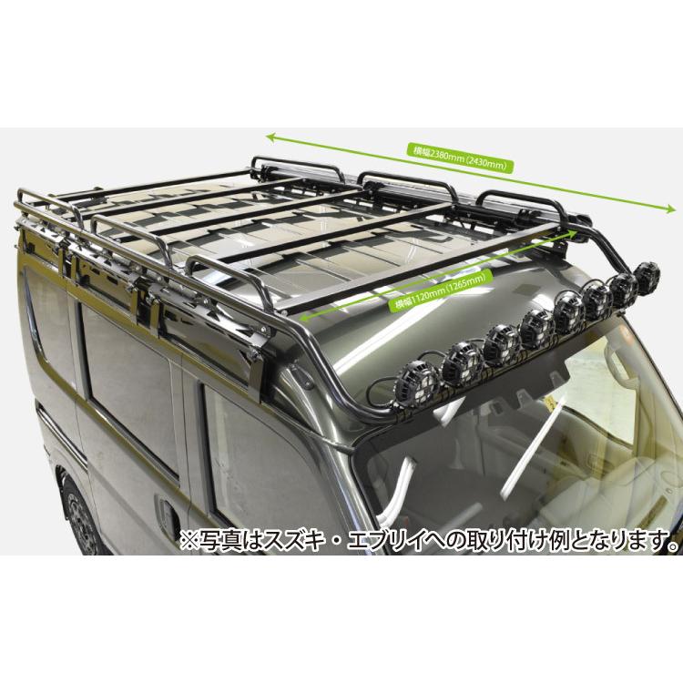 キャリア　軽トラ箱バン　ジムニー等に ハードカーゴ キャリア 軽トラック ルーフラック ハイゼット キャリイ