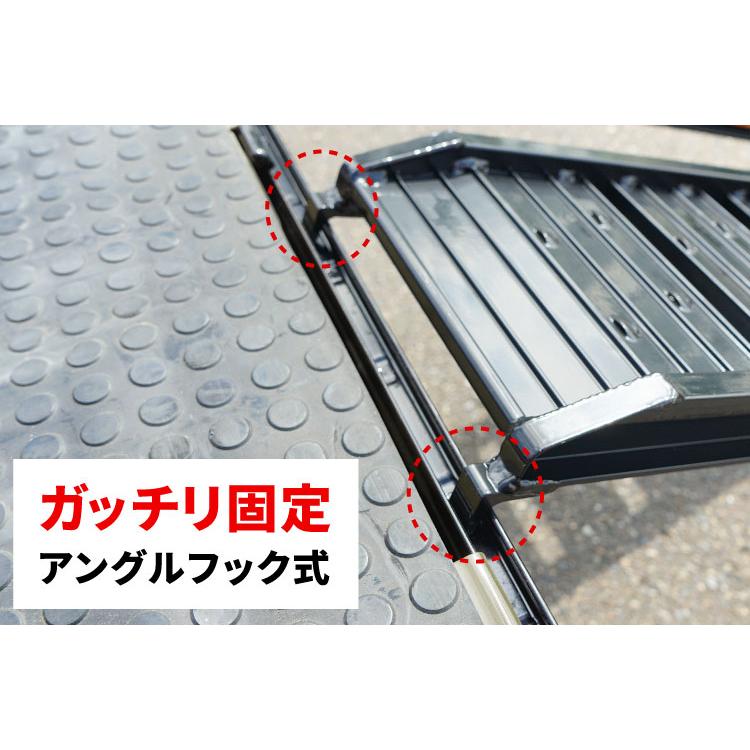 PLOW アルミブリッジ ブラック 長さ180cm 幅30cm 耐荷重500kg/セット 