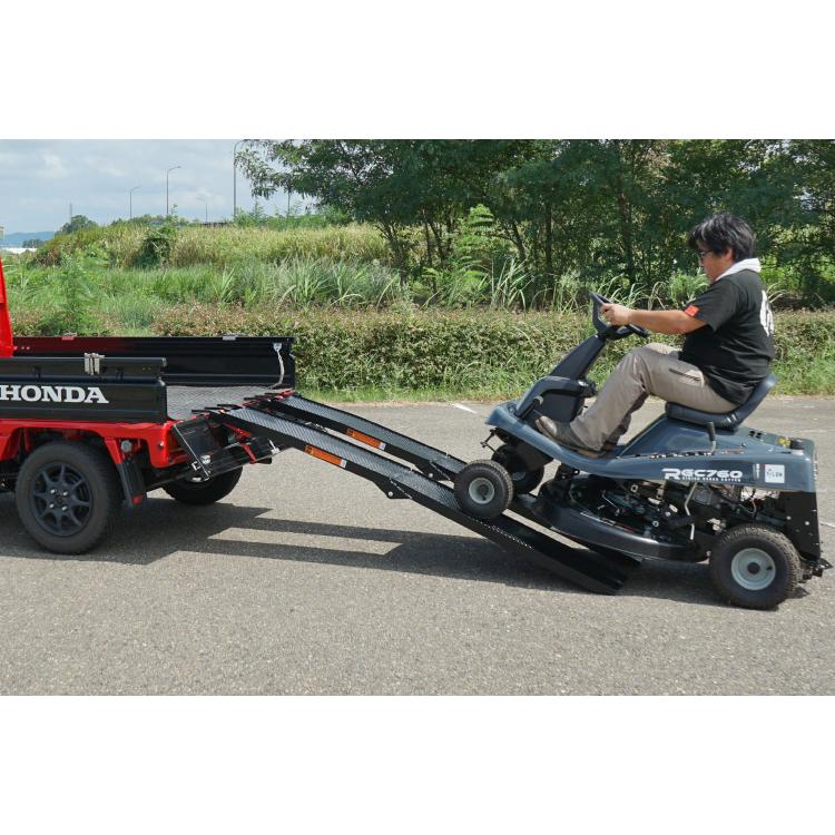 PLOW アルミブリッジ ブラック 折りたたみ式 長さ214cm 幅30cm 耐荷重