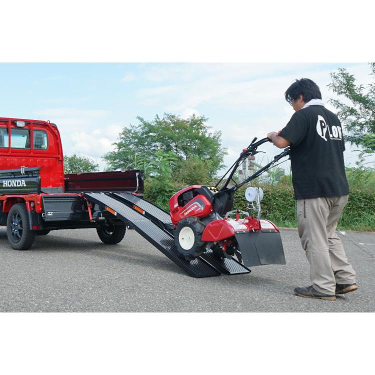 PLOW アルミブリッジ ブラック 折りたたみ式 長さ214cm 幅30cm 耐荷重 