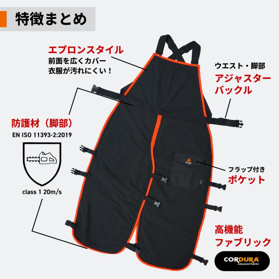 チャッピー　1脚分 PLOW チェンソー用 エプロンチャップス 腰高さ 85cm 95cm【CHAPS02-S85