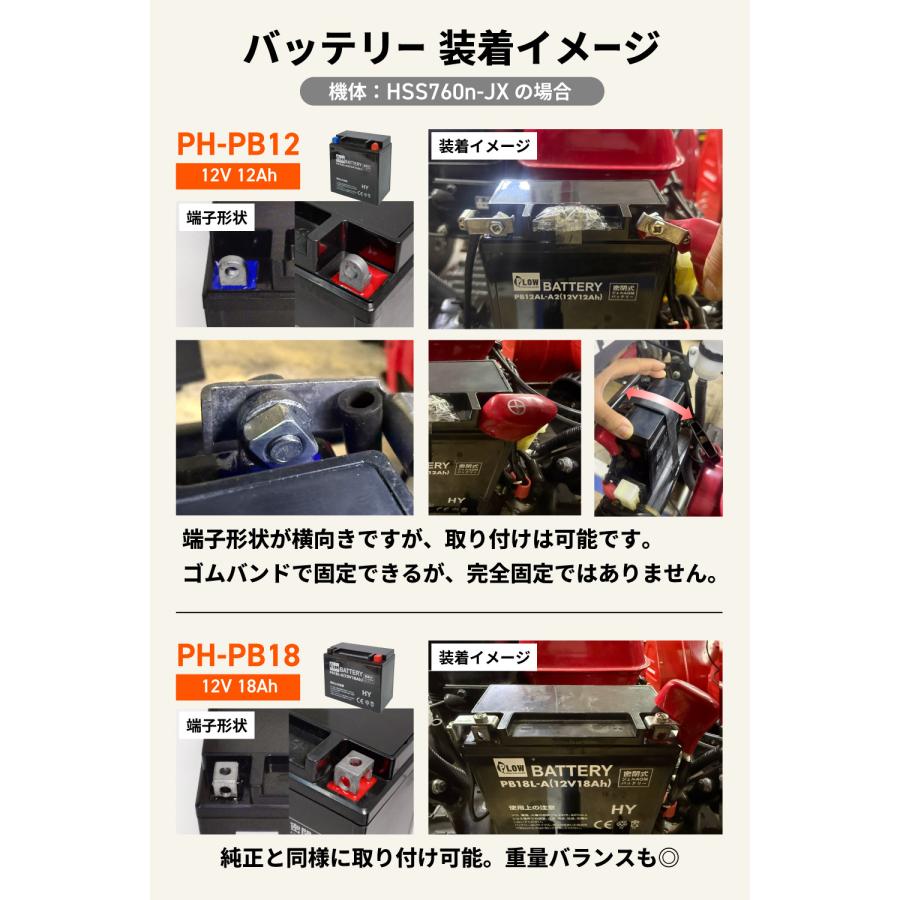 PLOW 除雪機用バッテリー 12V 12Ah 密閉式・ジェルバッテリー PB12AL