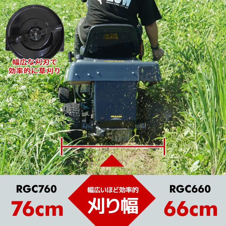PLOW 「6/19〜P5%」プラウ 乗用 芝・草刈り機 RGC660 刈幅660mm 5段階