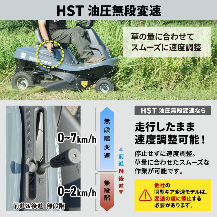 PLOW プラウ 乗用 芝・草刈り機 RGC760B 刈幅760mm HST 油圧無段変速