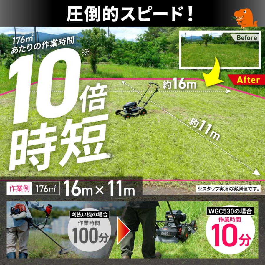PLOW 自走式草刈り機 プラウ クサノザウルス WGC530 速度調整付き 草刈