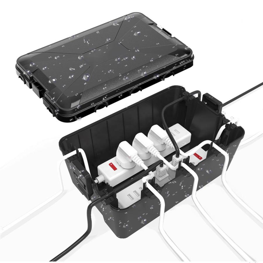 PLOW 屋外用 コンセント電源ボックス 容量約8L 防水IP54 壁掛け可能