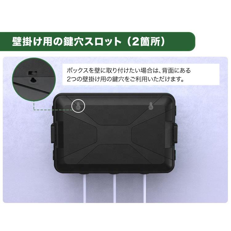PLOW 屋外用 コンセント電源ボックス 容量約8L 防水IP54 壁掛け可能