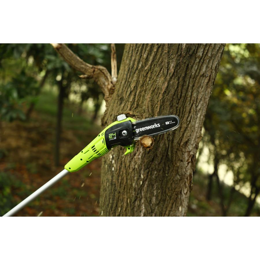 Greenworks グリーンワークス 24V コードレスポールソー 200mmバー