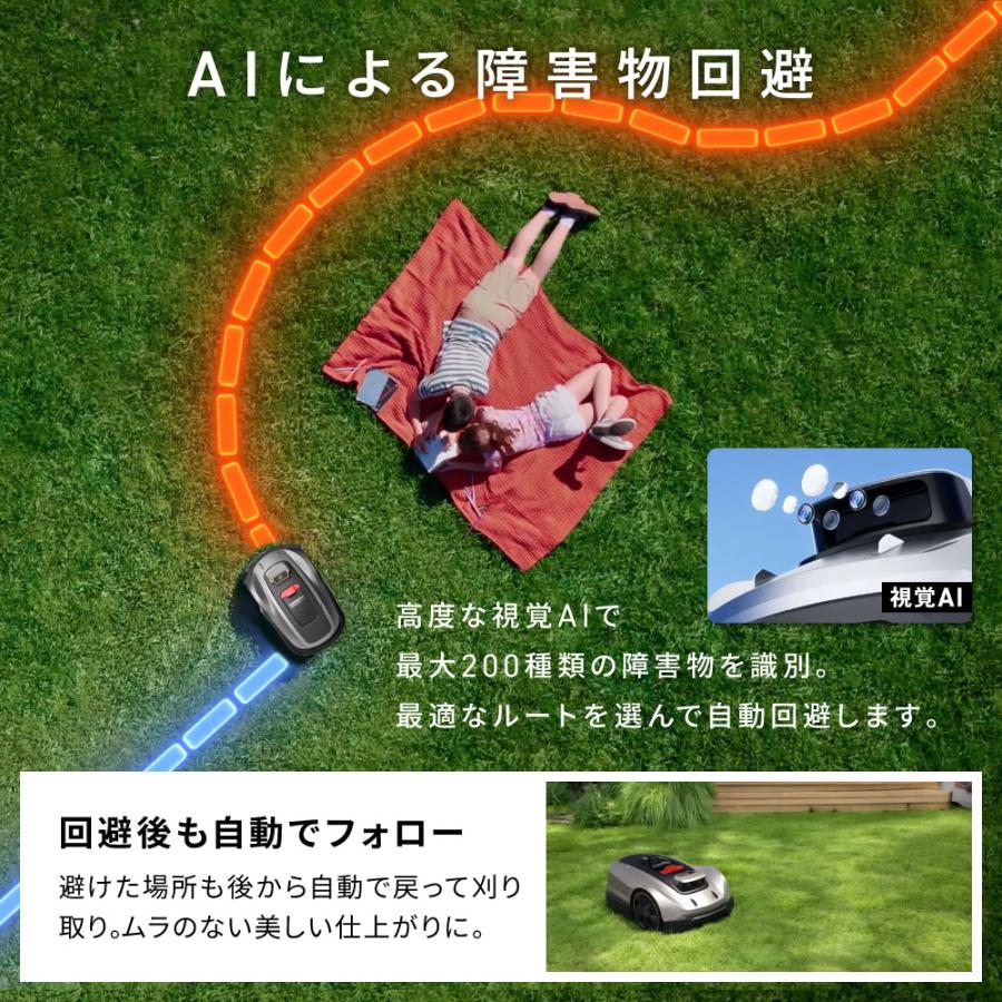 衛星測位ロボット芝刈り機 SUNSEEKER X3 完全ワイヤーレス 800m2対応