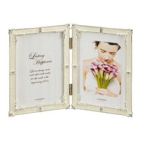 フォトフレーム ウェディング ラドンナ 見開き 写真立て ハガキサイズ ポストカード 2枚 卓上 壁掛け 結婚祝い リング ブライダルフォトフレーム 結婚祝い Mj62 Pd Wh プロヴァンスの風 Yahoo 店 通販 Yahoo ショッピング