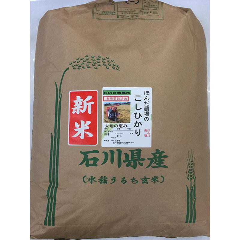 コシヒカリ 令和6年産 無農薬 栽培米 こしひかり 玄米 30kg お米 コシヒカリ 令和6年産 無農薬 栽培米 こしひかり 玄米 30kg お米