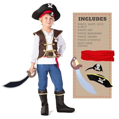 今月のとっておき Spooktacular Creations 男の子の海賊衣装 子供用デラックスコスチュームセット。 Toddler 3ー4