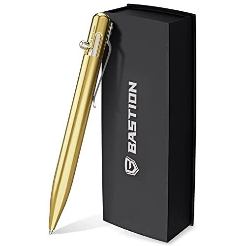 2022年レディースファッション福袋特集 BASTION ボルトアクションペン 真鍮 メタルファインポイントボールペン 詰め替え可能 格納式オフィスライティングペン ギフト ノベルティ EDC その他事務用品