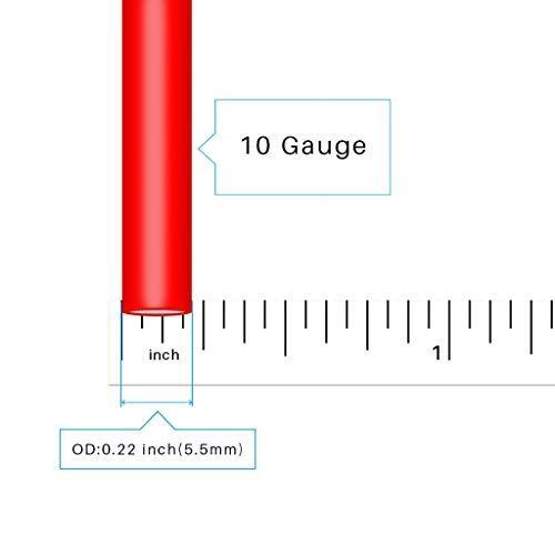 価格は安く BNTECHGO 10ゲージ 10AWG シリコーンワイヤー 超柔軟性 フレキシブルシリコーンケーブル線 9.14mブラックと9.14mレッド 長さ延